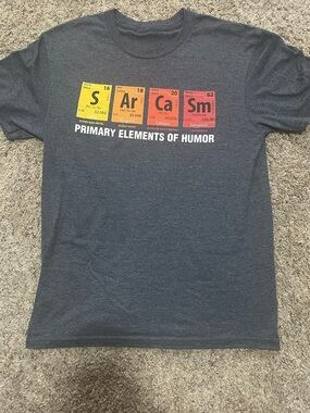Sarcasm Humor Graphic Gray Men's Short Sleeve Crew Neck Cotton Blend T-Shirt